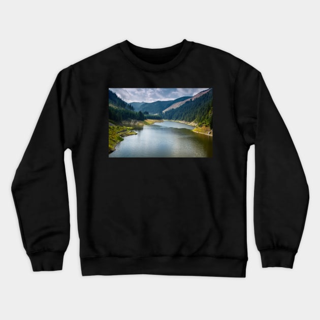 Beautiful view of a mountain lake Crewneck Sweatshirt by naturalis